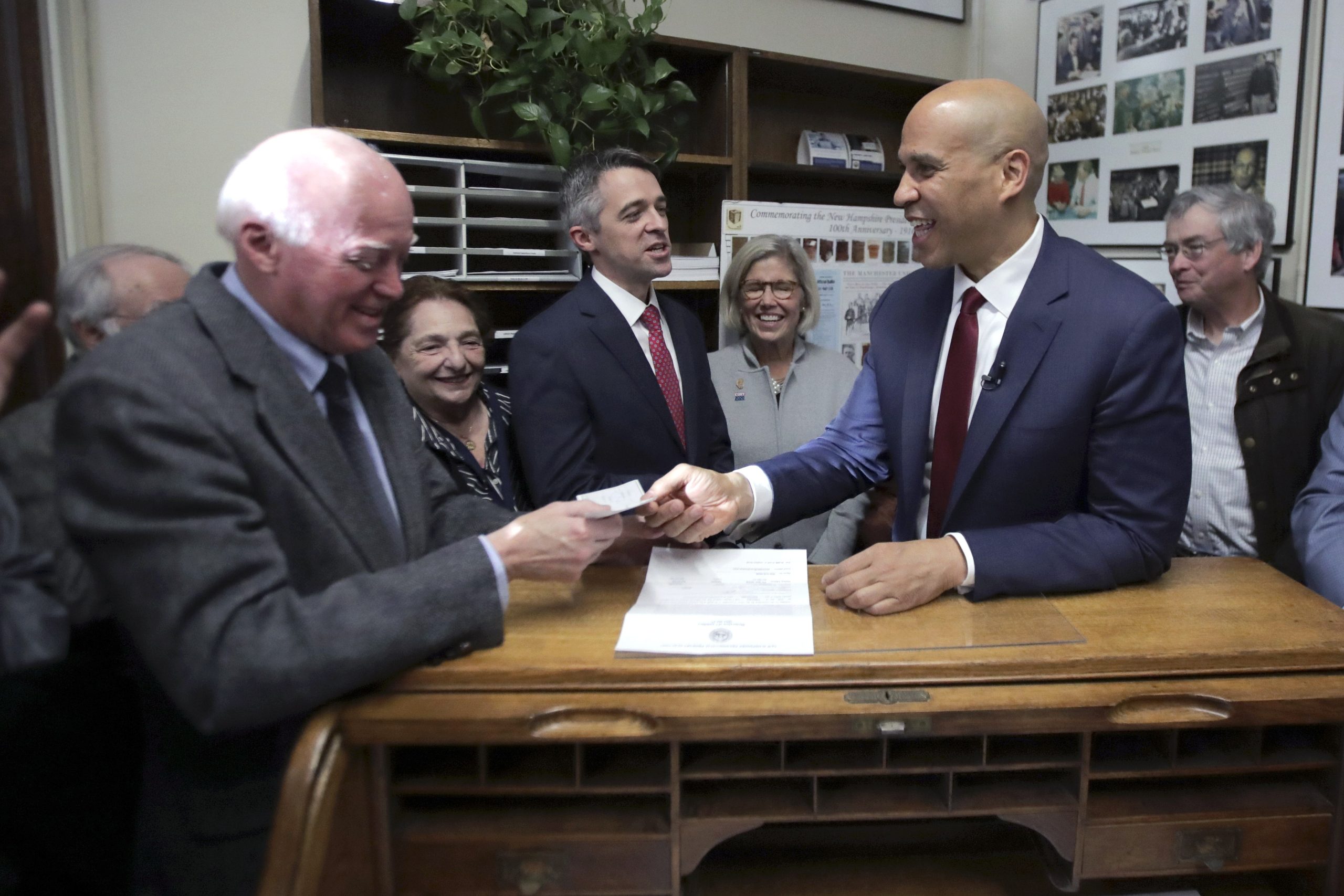 Booker registers for NH primary, interviewed by WTSN’s Mike Pomp
