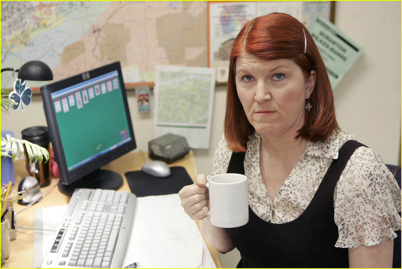 Actress Kate Flannery from The Office on the MIC